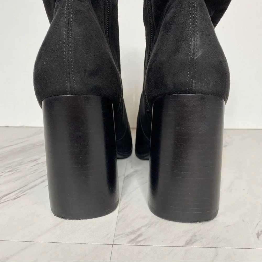 Steve Madden Touchdown Black Heeled Bootie 9.5